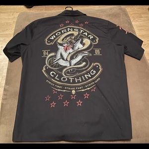 Men’s wornstar button down short sleeve shirt